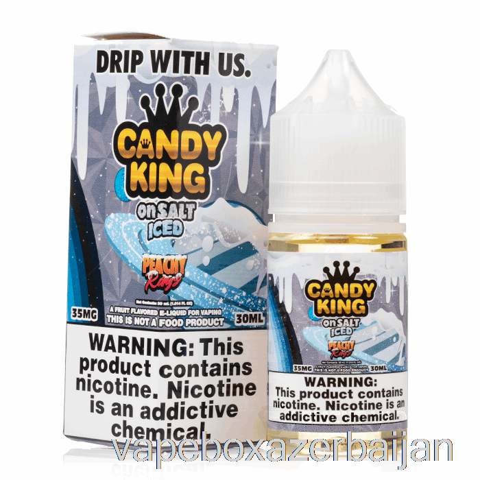 Vape Box Azerbaijan ICED Peachy Rings - Candy King On Salt - 30mL 35mg